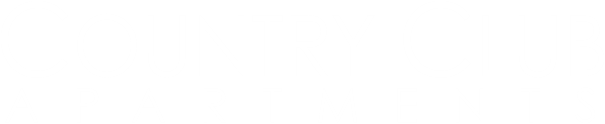 The image is of a sign that says "Country Club Apartments".